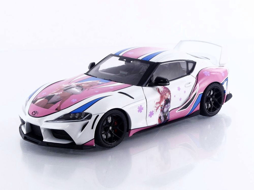 2024 Toyota GR Supra "Itasha" White with Graphics "StreetFighters" 1/18 Diecast Model Car by Solido
