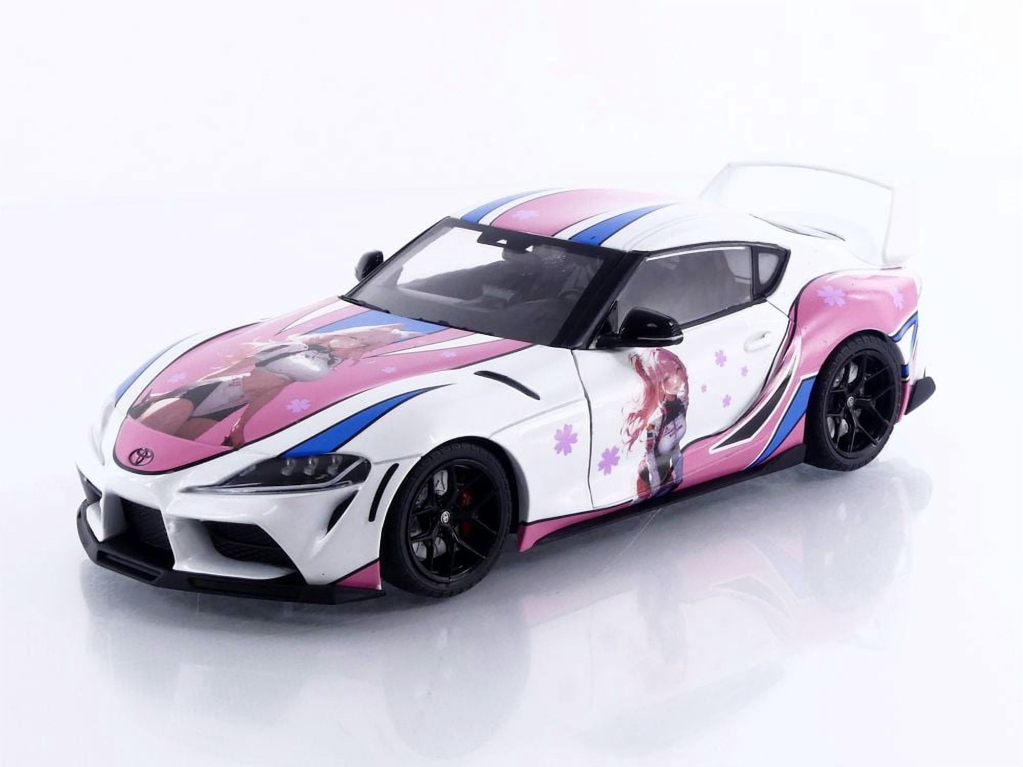 2024 Toyota GR Supra "Itasha" White with Graphics "StreetFighters" 1/18 Diecast Model Car by Solido