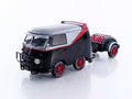 2024 Volkswagen Kool Kombi Sport Van with Trailer Black and Silver with Red Stripe 1/18 Diecast Model Car by Solido