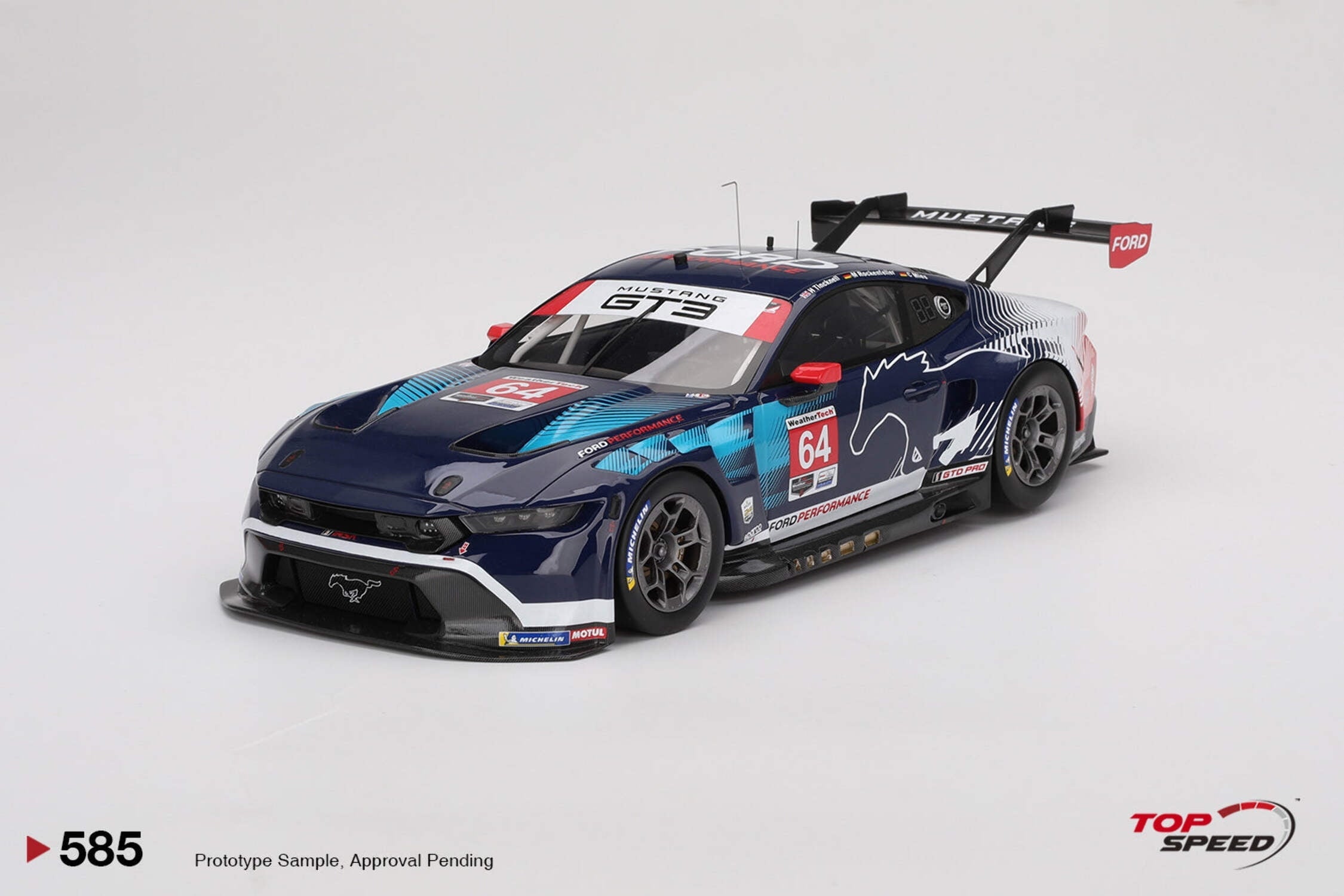 Topspeed Ford Mustang GT3 #64 Ford Multimatic Motorsports 2024 IMSA Daytona 24hrs Black 1:18