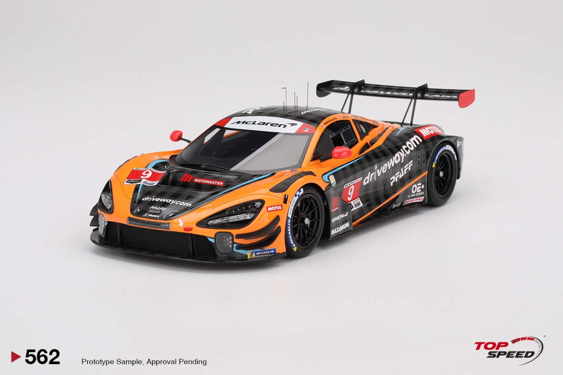 Topspeed Mclaren 720S GT3 EVO #9 Pfaff Motorsport 2024 IMSA Daytona 24hrs Orange 1:18