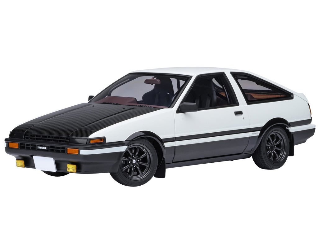 Toyota Sprinter Trueno (AE86) RHD "Project D Final Version" White w/Carbon Hood "Initial D" 1995-2013 1/18 Model Car by Autoart
