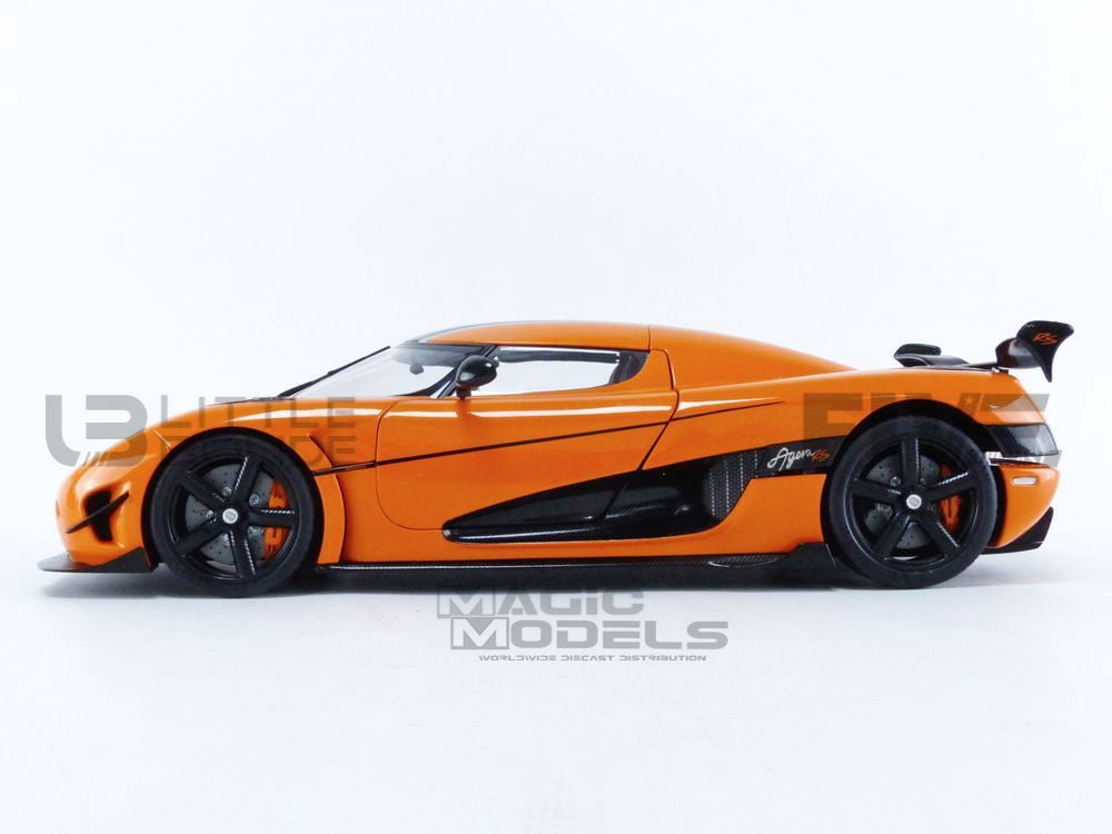 Koenigsegg Agera RS Cone Orange with Black Carbon Accents 1/18 Model Car by Autoart