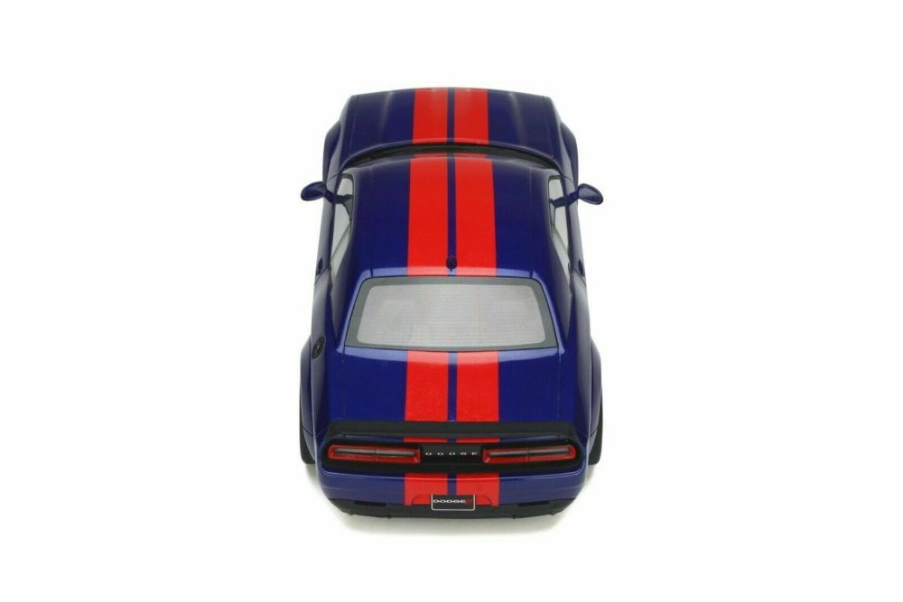 2021 Dodge Challenger Super Stock, Indigo Blue and Red - GT Spirit GT362 - 1/18 scale Resin Model Toy Car