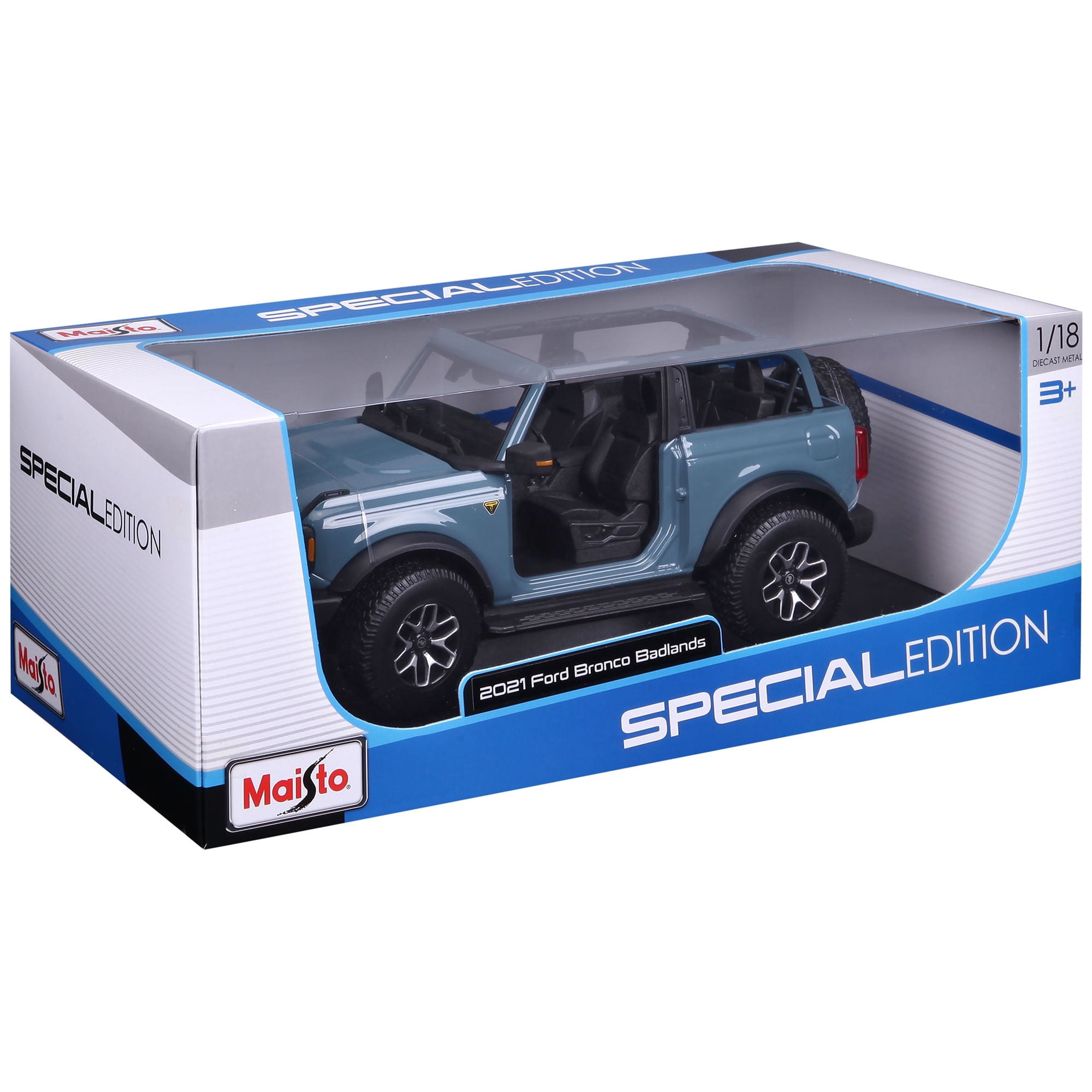 Maisto 1:18 SE 2021 Ford Bronco Badlands (without doors) Diecast Collectible Model