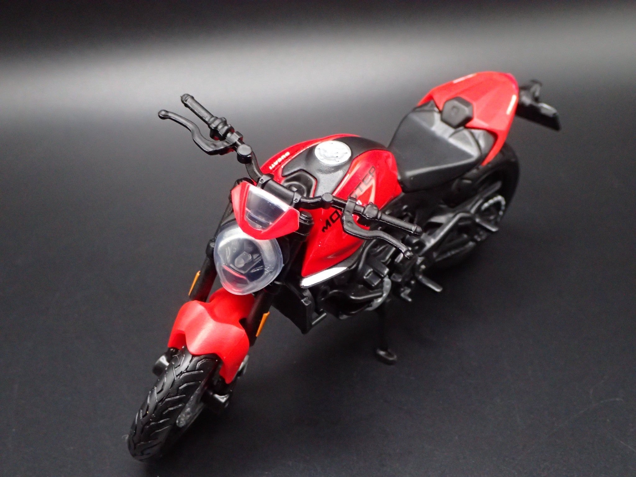 Open Box DUCATI MONSTER + PLUS BIKE MOTORCYCLE RED 1/18 SCALE DIORAMA DIECAST MODEL BIKE