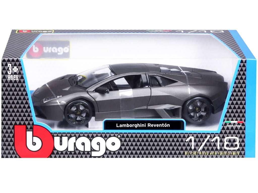 Lamborghini Reventon Dark Matt Gray 1/18 Diecast Model Car by Bburago