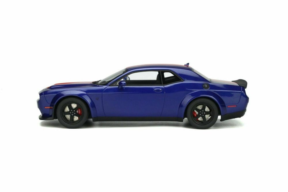 2021 Dodge Challenger Super Stock, Indigo Blue and Red - GT Spirit GT362 - 1/18 scale Resin Model Toy Car