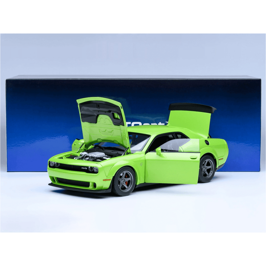 2023 Dodge Challenger SRT Super Stock Sublime Green 1/18 Model Car by Autoart