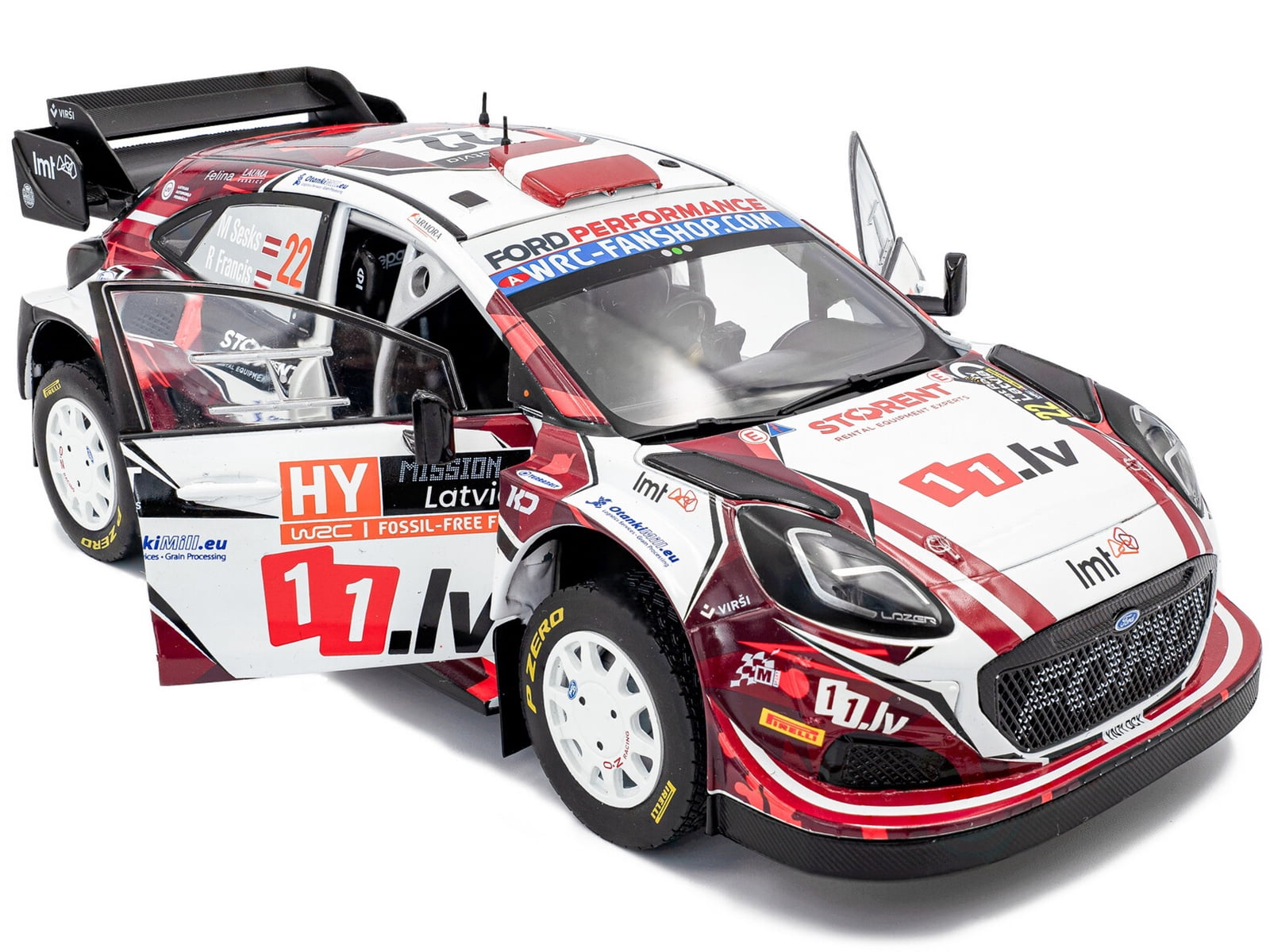 SOLIDO 1/18 - FORD Puma Rally1 Hybrid - Rallye Latvia 2024
