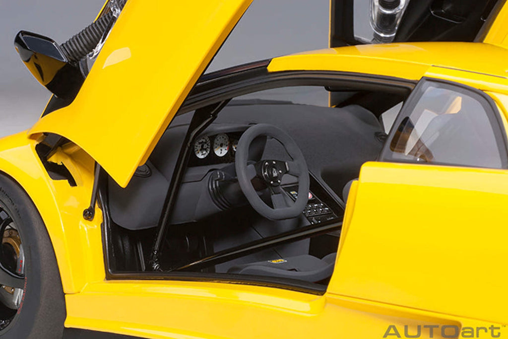 Lamborghini Diablo SV-R Superfly Yellow 1/18 Model Car by Autoart