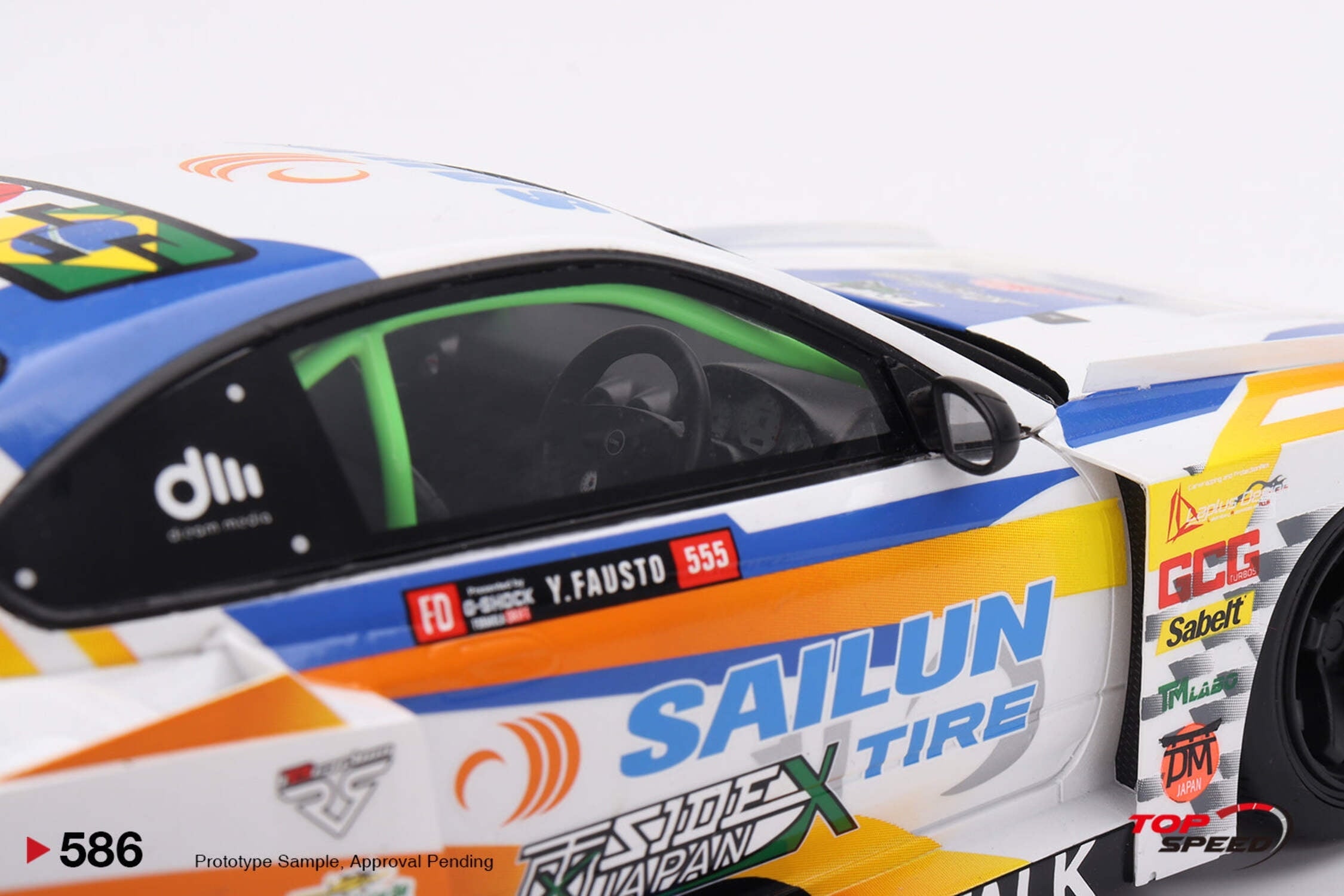 Nissan LB-Super Silhouette S15 SILVIA #555 Yukio Fausto "Formula Drift Japan" (2023) 1/18 Model Car by Top Speed
