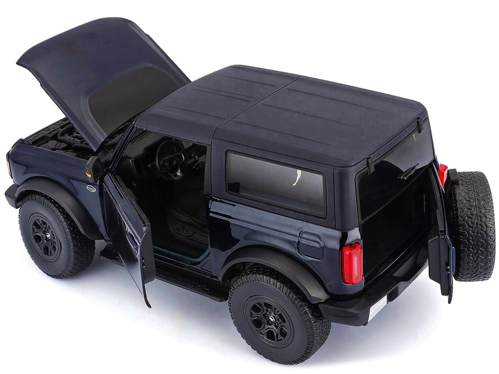 2021 Ford Bronco Wildtrak Dark Blue Metallic with Dark Gray Top "Special Edition" 1/18 Diecast Model Car by Maisto