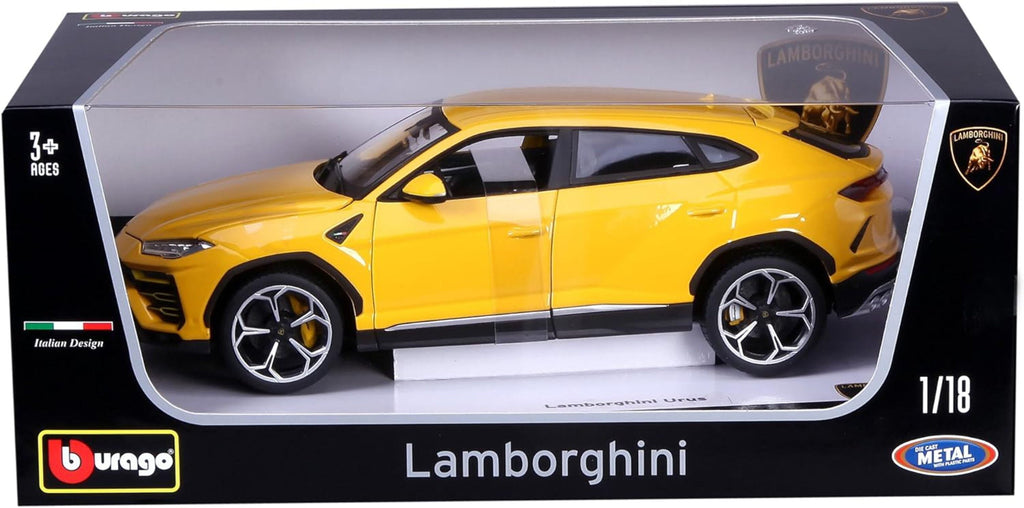 Bburago 11042y 1-18 Lamborghini Urus Diecast Model Car, Yellow
