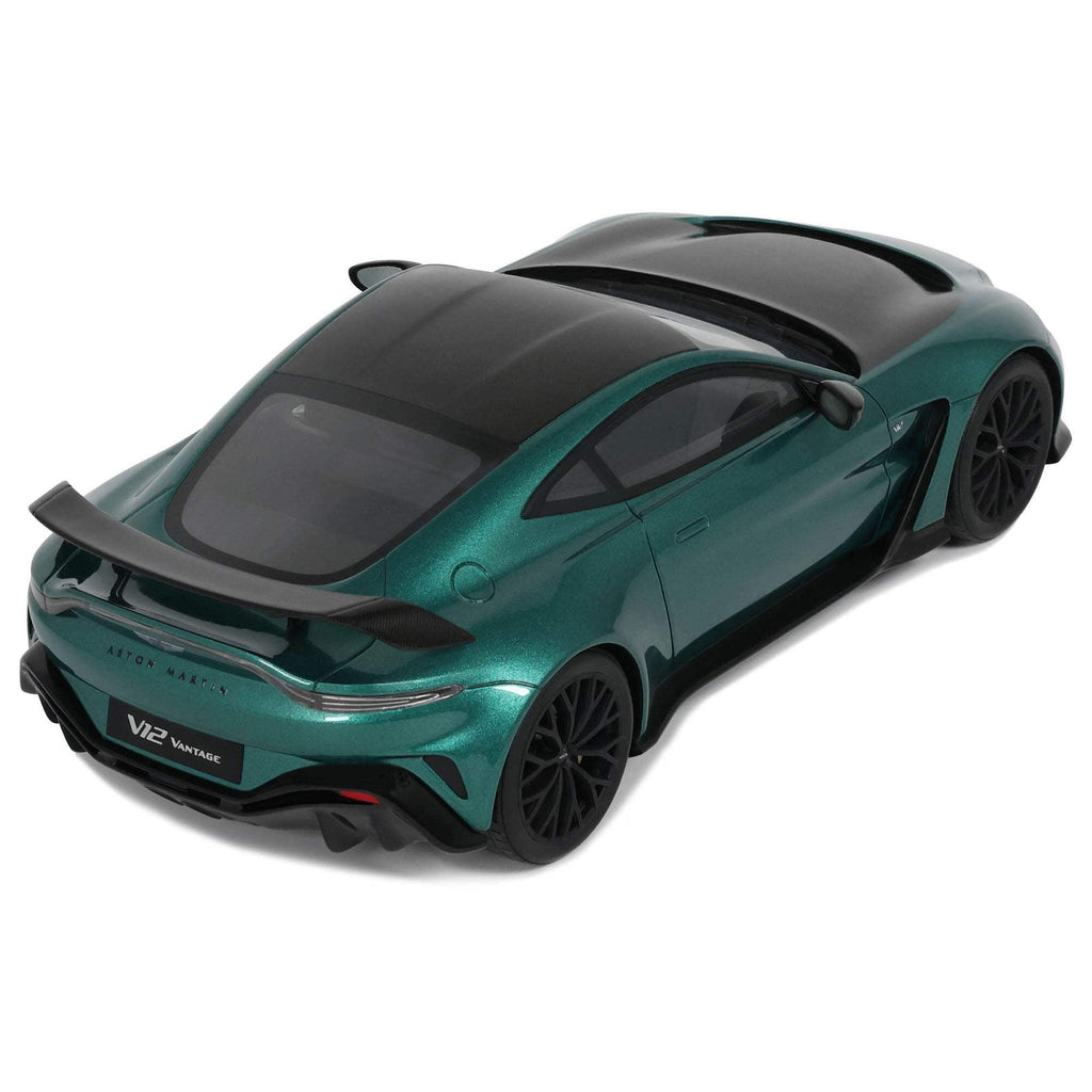 2023 Aston Martin Vantage V12 British Racing Green with Black Hood and Top 1/18 Model Car by GT Spirit