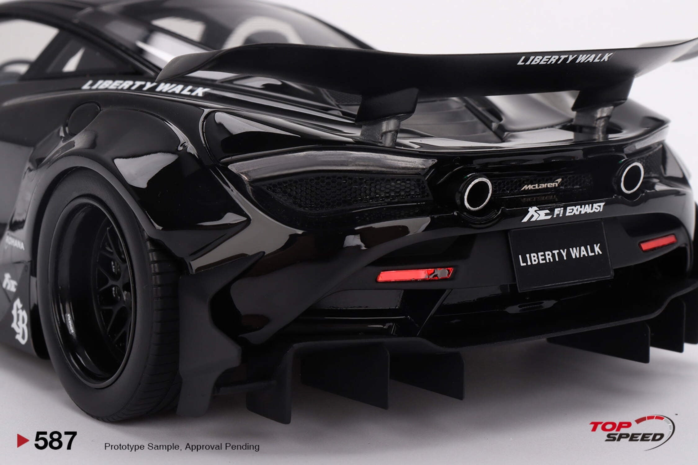 McLaren 720S "LB-Works" Black "Tokyo Auto Salon 2024" 1/18 Model Car by Top Speed