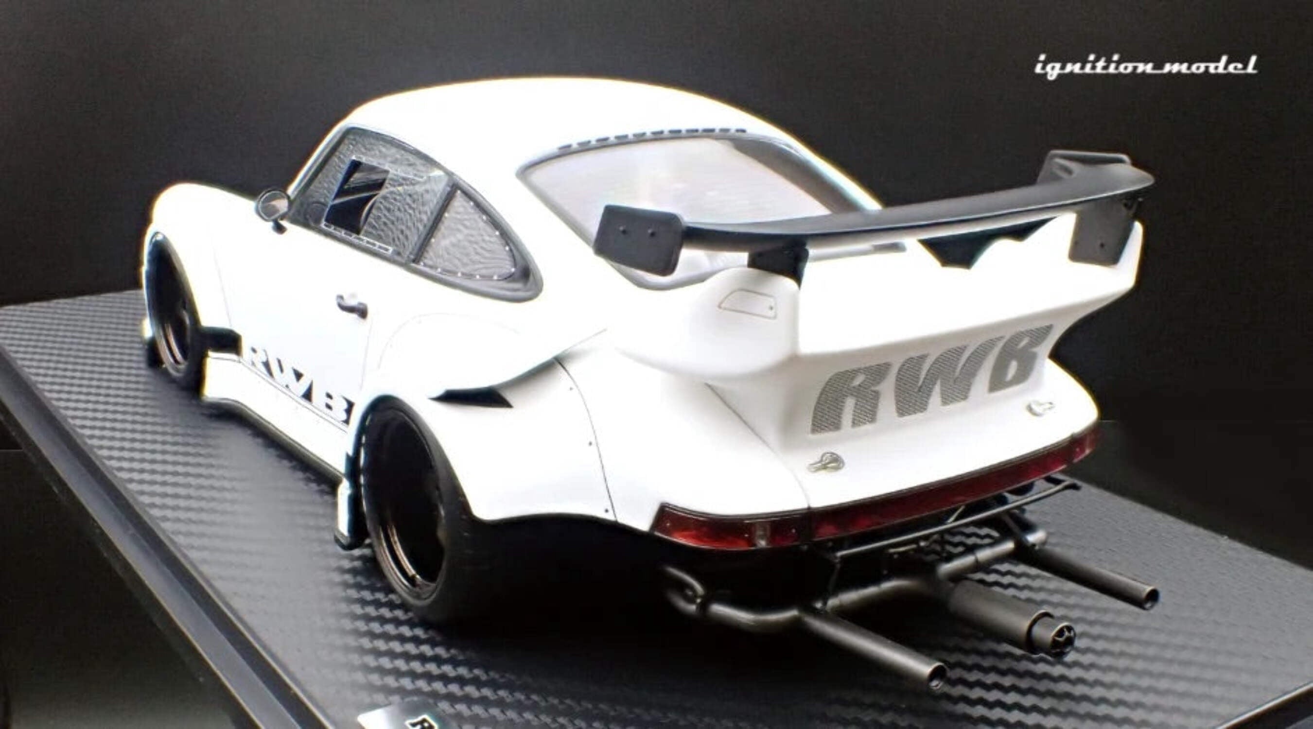 Ignition-Model Porsche 911 RWB 930 Matte White w/ Work S1 Wheels 1:18