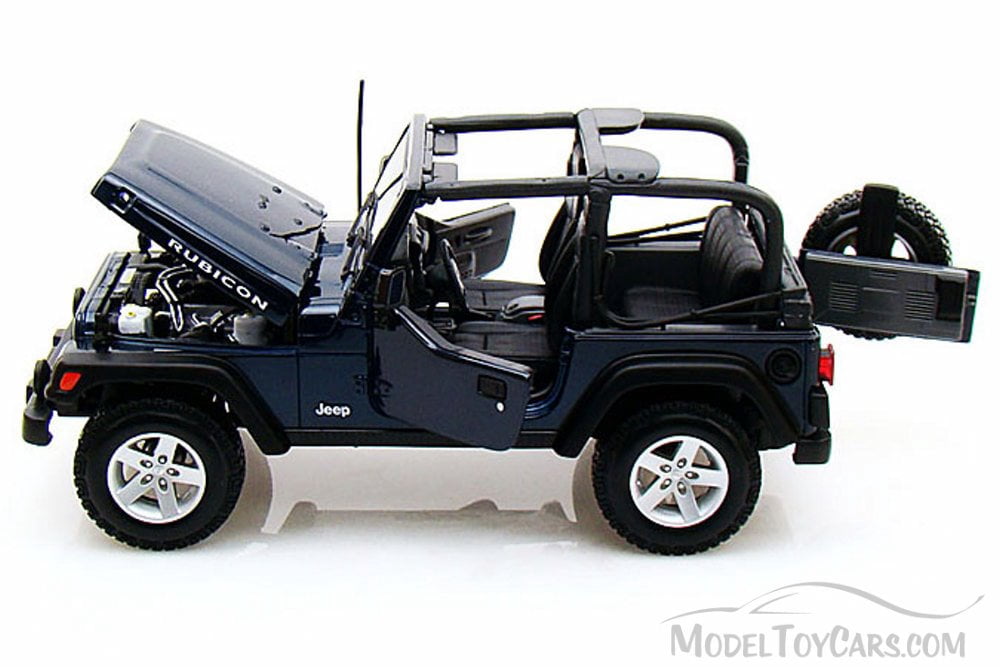 Jeep Wrangler Rubicon, Blue - Maisto 31663 - 1/18 Scale Diecast Model Toy Car