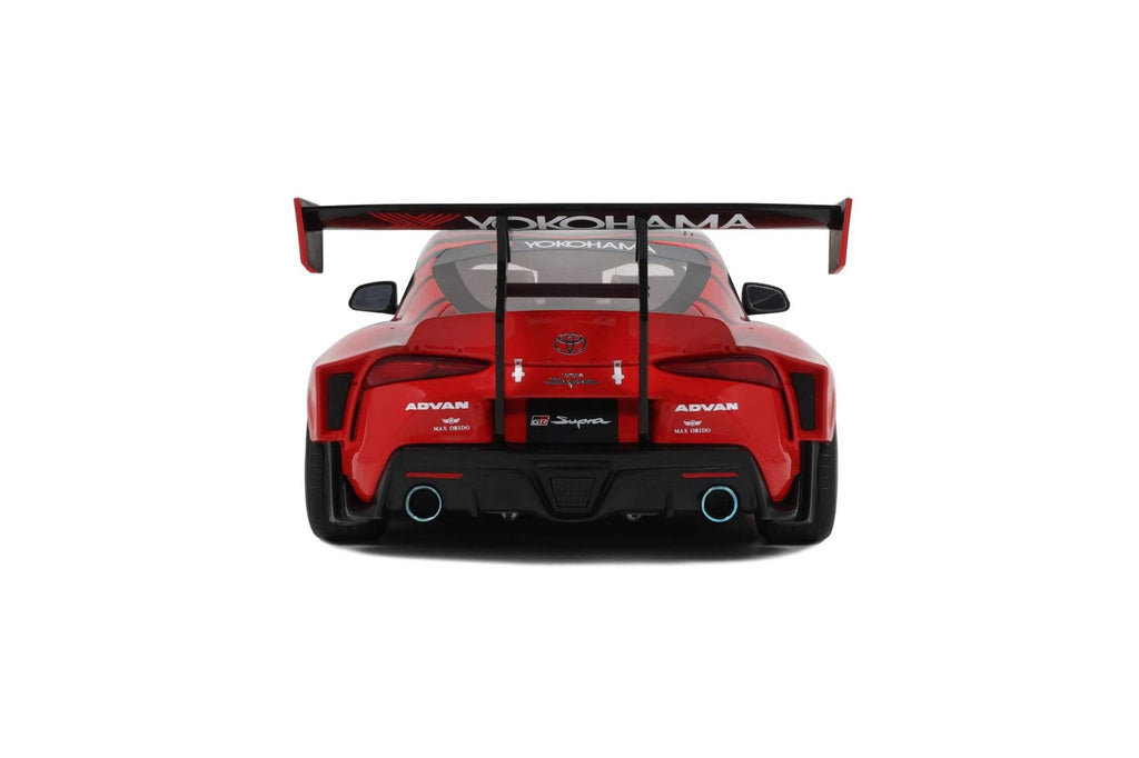 2020 Toyota Supra GR RHD (Right Hand Drive) "Advan" Black and Red 1/18 Model Car by GT Spirit