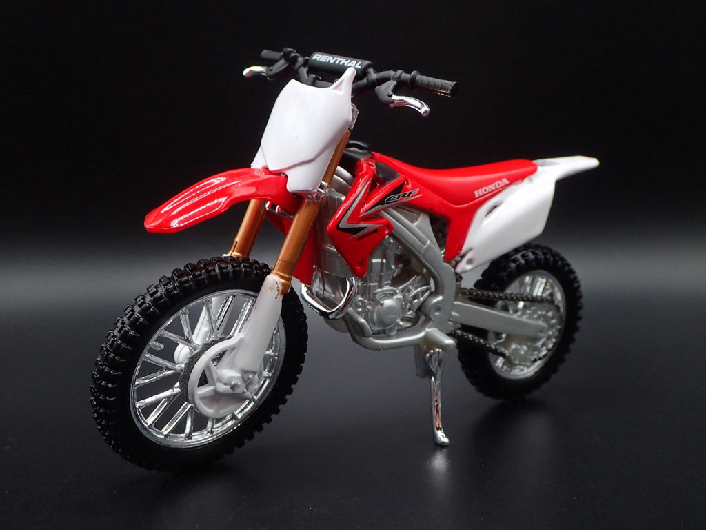Open Box HONDA CRF450R DIRT BIKE MOTORCYCLE RED 1/18 SCALE DIORAMA DIECAST MODEL BIKE