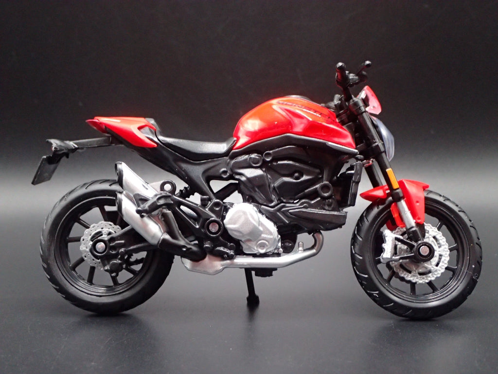 Open Box DUCATI MONSTER + PLUS BIKE MOTORCYCLE RED 1/18 SCALE DIORAMA DIECAST MODEL BIKE