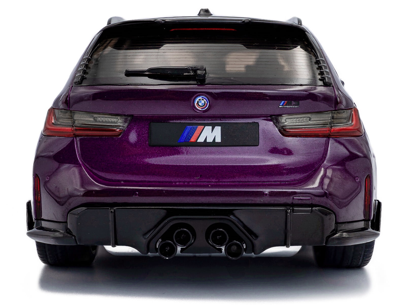 2024 BMW M3 Competition M xDrive Touring Twilight Purple Pearl Metallic with Black Top 1/18 Diecast Model Car by Solido