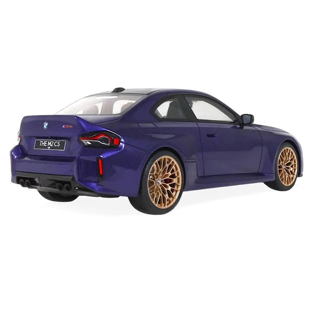 2025 BMW M2 CS Blue Metallic with Black Top 1/18 Model Car by GT Spirit