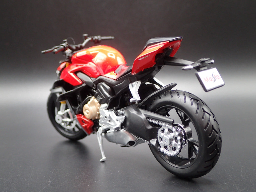 Open Box DUCATI SUPER NAKED V4S BIKE MOTORCYCLE RED 1/18 SCALE DIORAMA DIECAST MODEL BIKE