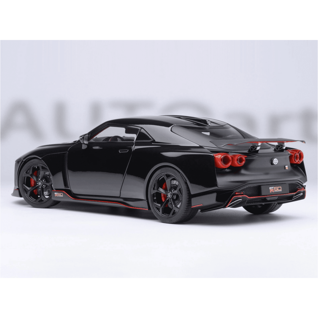 Nissan GT-R50 By ItalDesign Black and Matt Black 1/18 Model Car by Autoart