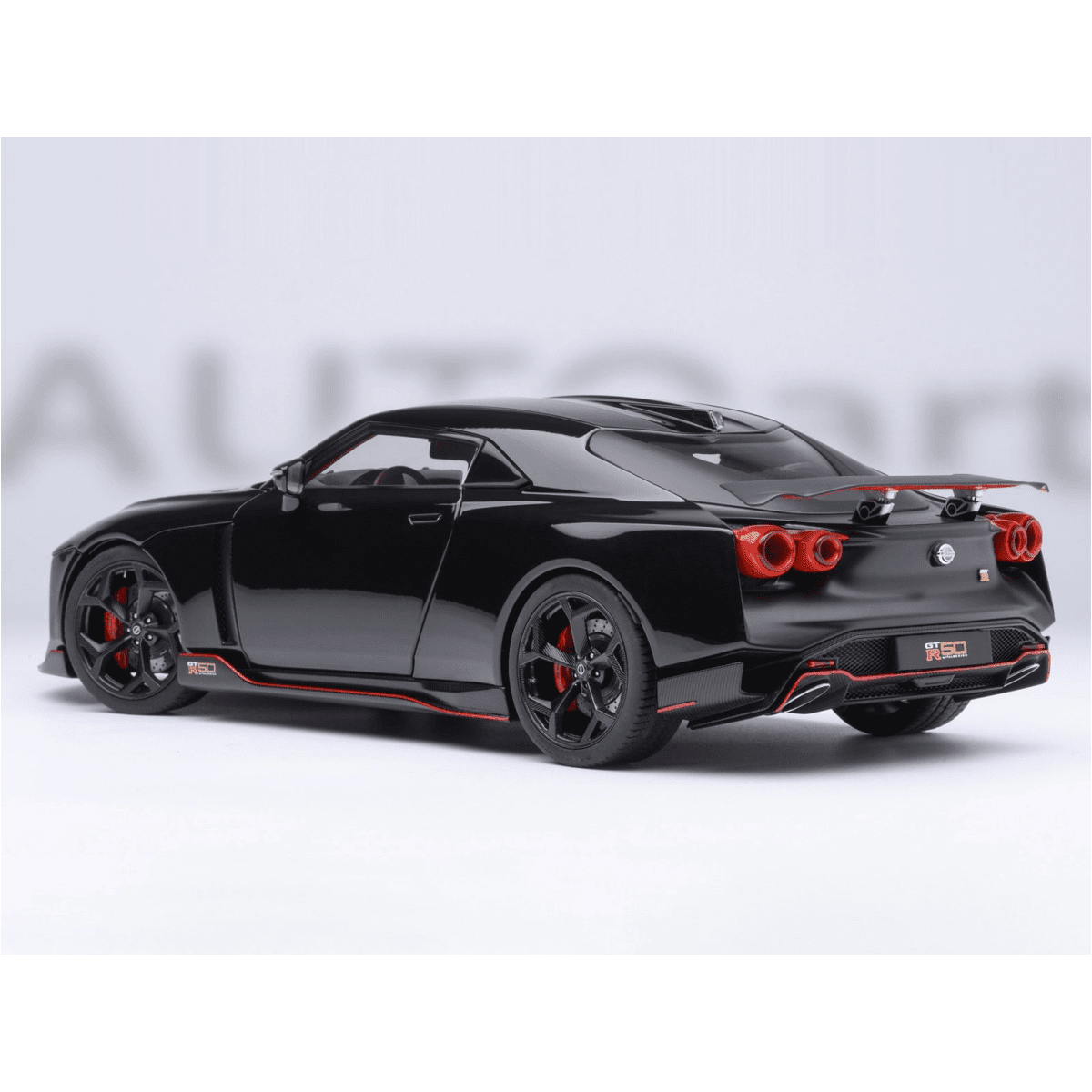 Nissan GT-R50 By ItalDesign Black and Matt Black 1/18 Model Car by Autoart