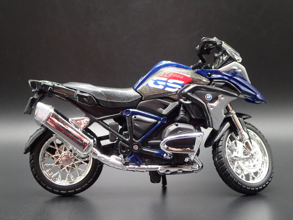 Open Box BMW R 1200 GS 2017 SPORTS BIKE MOTORCYCLE 1/18 SCALE DIORAMA DIECAST MODEL BIKE