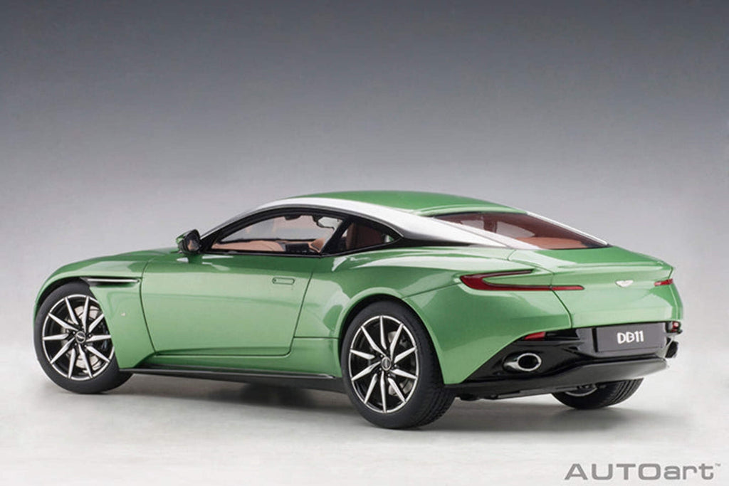 Aston Martin DB11 RHD (Right Hand Drive) Apple Tree Green Metallic 1/18 Model Car by Autoart