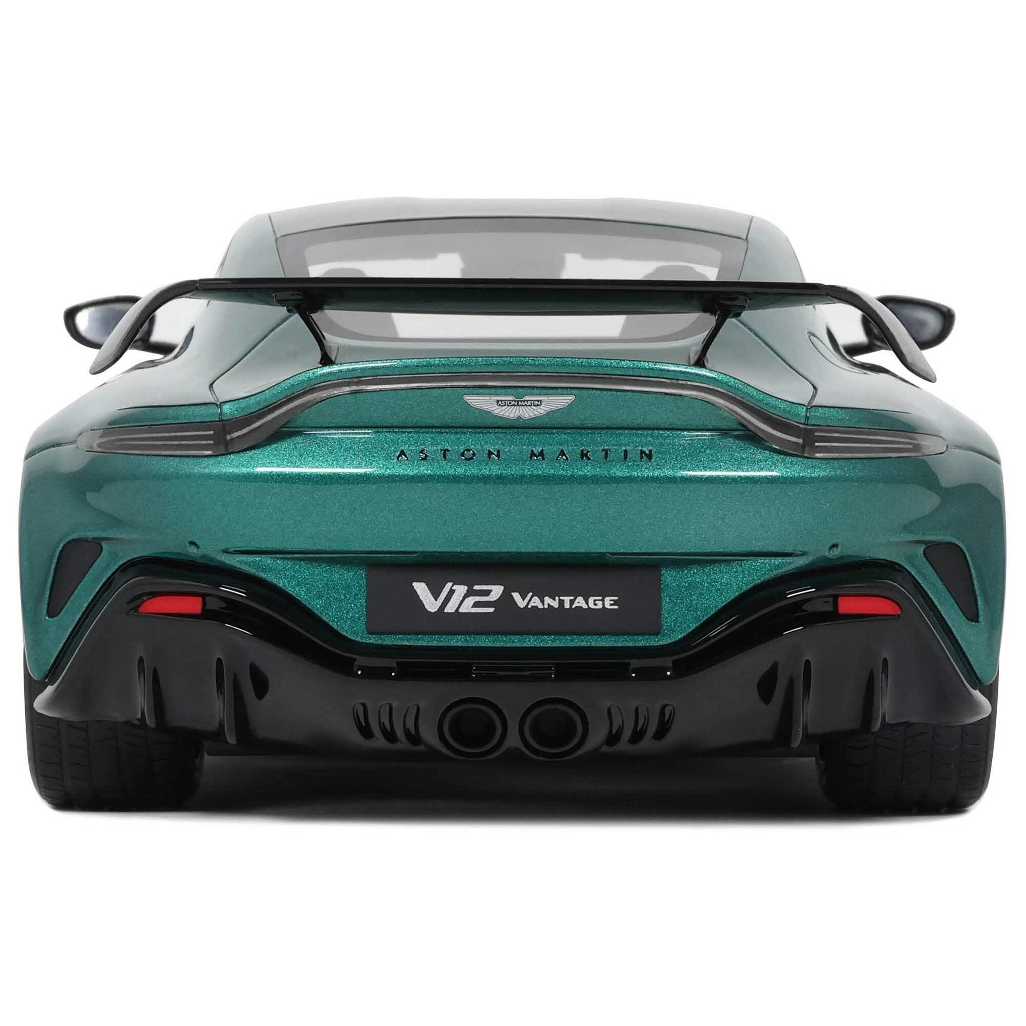 2023 Aston Martin Vantage V12 British Racing Green with Black Hood and Top 1/18 Model Car by GT Spirit