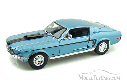 1968 Ford Mustang GT Cobra Jet, Blue - Maisto Special Edition 31167 - 1/18 Scale Diecast Model Toy Car