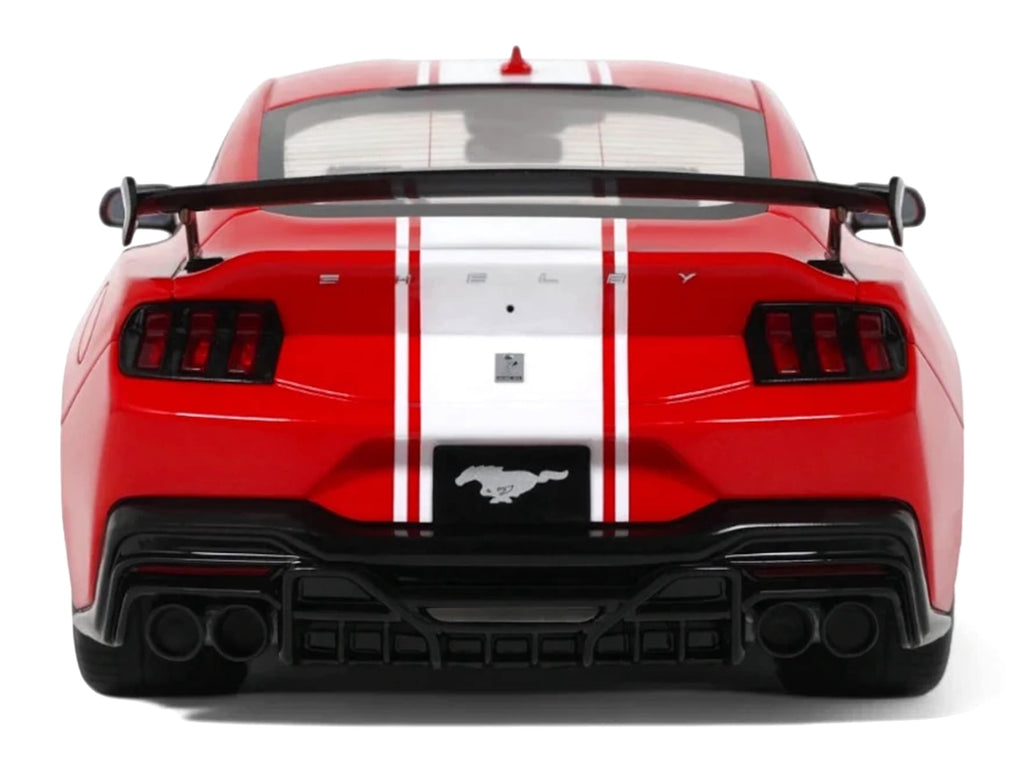 2025 Shelby Mustang Supersnake Race Red with White Stripes 1/18 Model Car by GT Spirit