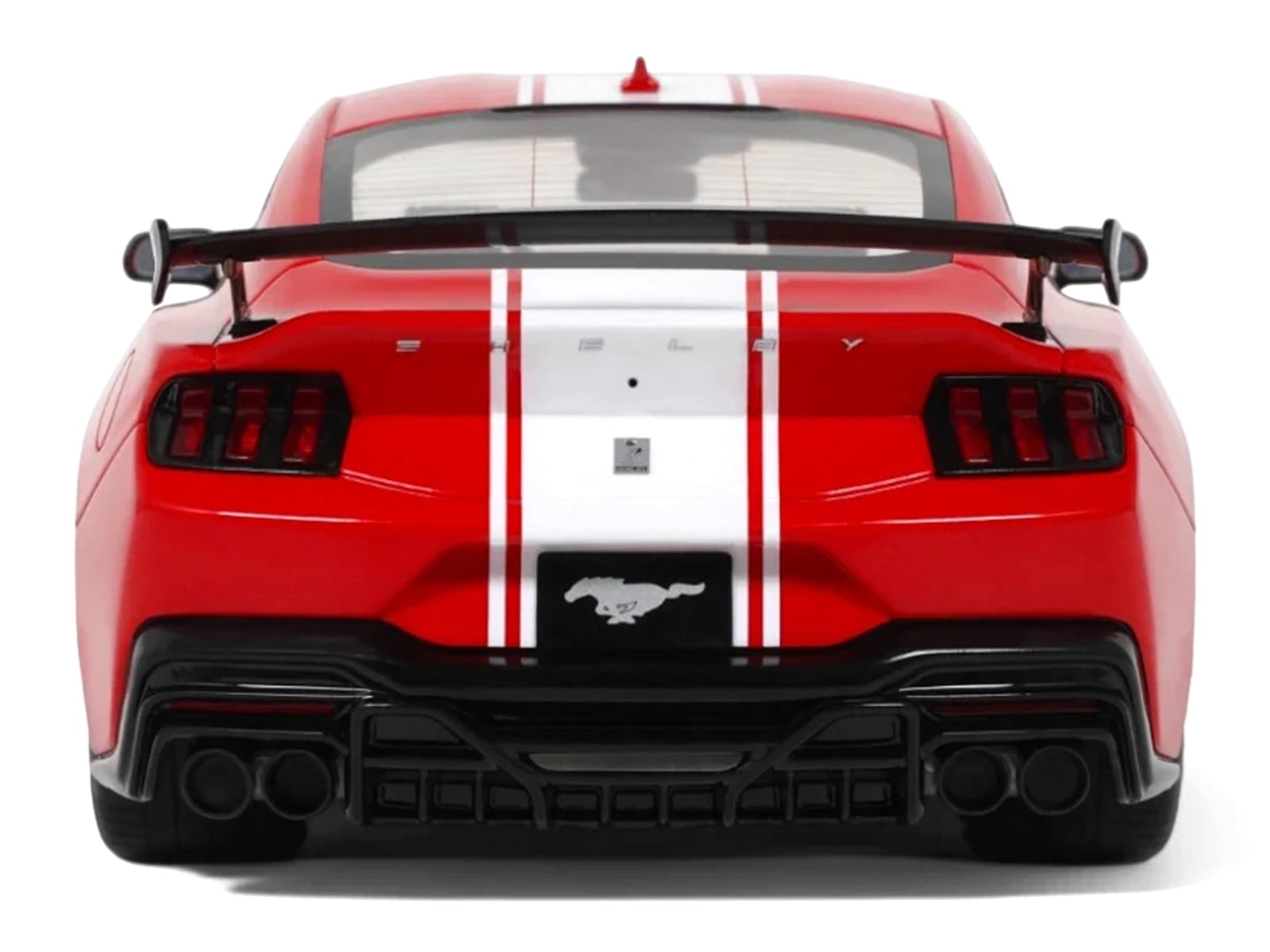 2025 Shelby Mustang Supersnake Race Red with White Stripes 1/18 Model Car by GT Spirit