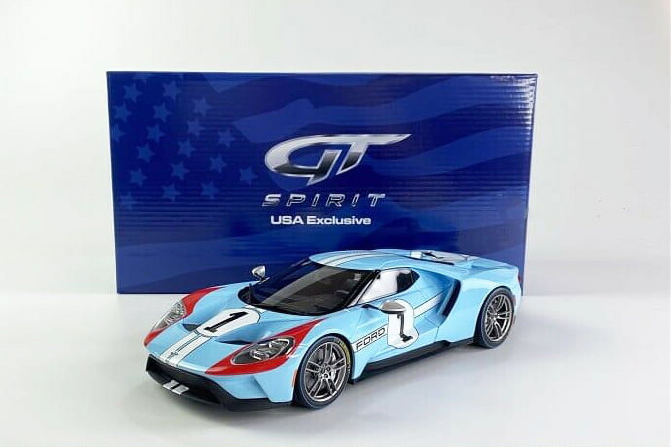 2020 Ford GT #1 Heritage Edition, Light Blue - GT Spirit US027 - 1/18 scale Resin Model Toy Car