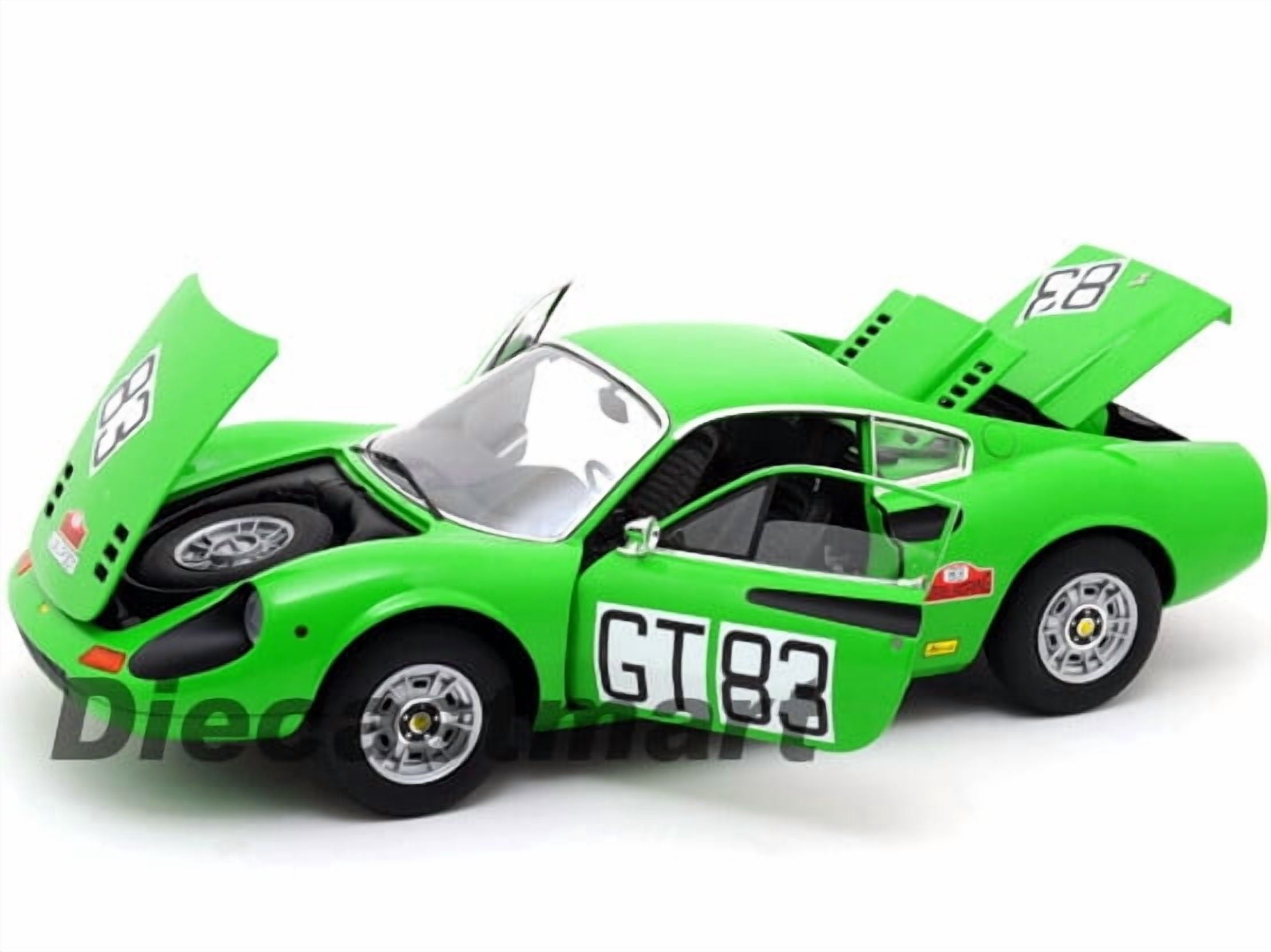 HW ELITE 1:18 FERRARI DINO 246 GT NURBURGING 1000KM #83 T6260 DIECAST MODEL CAR