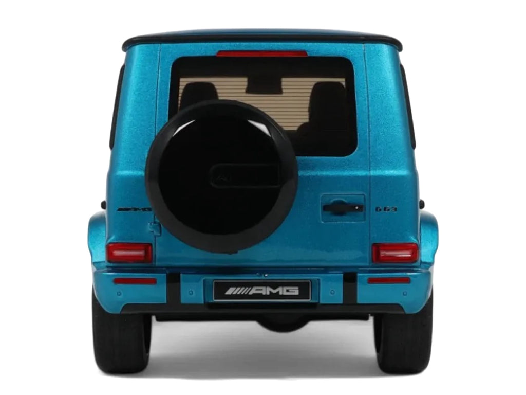 2024 Mercedes-Benz G 63 AMG Hyper Blue Magno Metallic 1/18 Model Car by GT Spirit