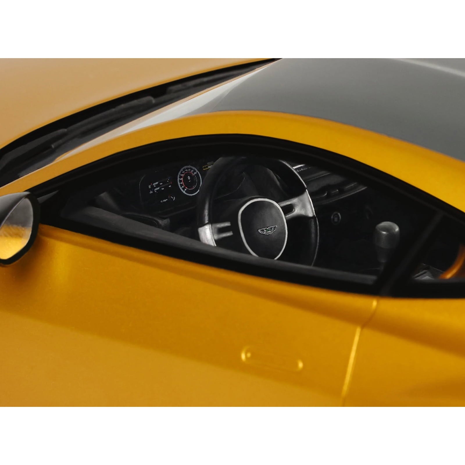 2024 Aston Martin Valiant Auric Gold Metallic with Black Top 1/18 Model Car by GT Spirit
