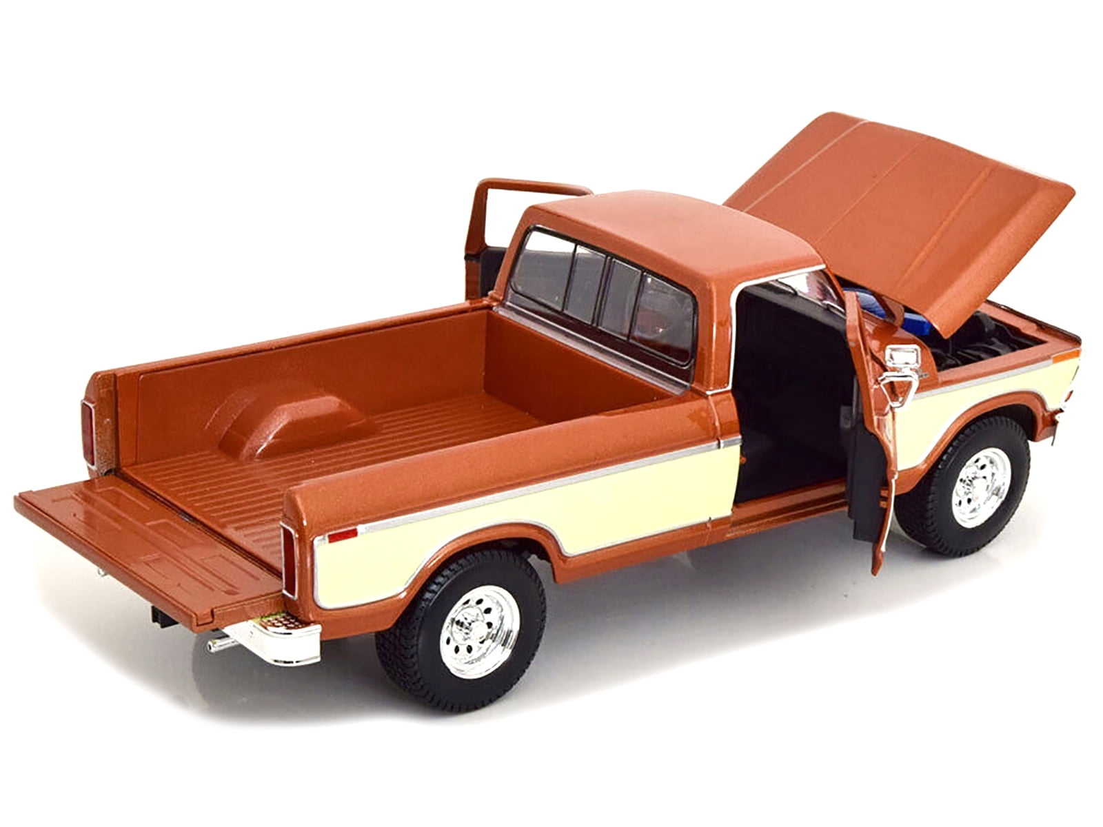 1979 Ford F-150 Ranger Pickup Truck Brown Metallic and Cream Special Edition 1/18 Diecast Model Car by Maisto