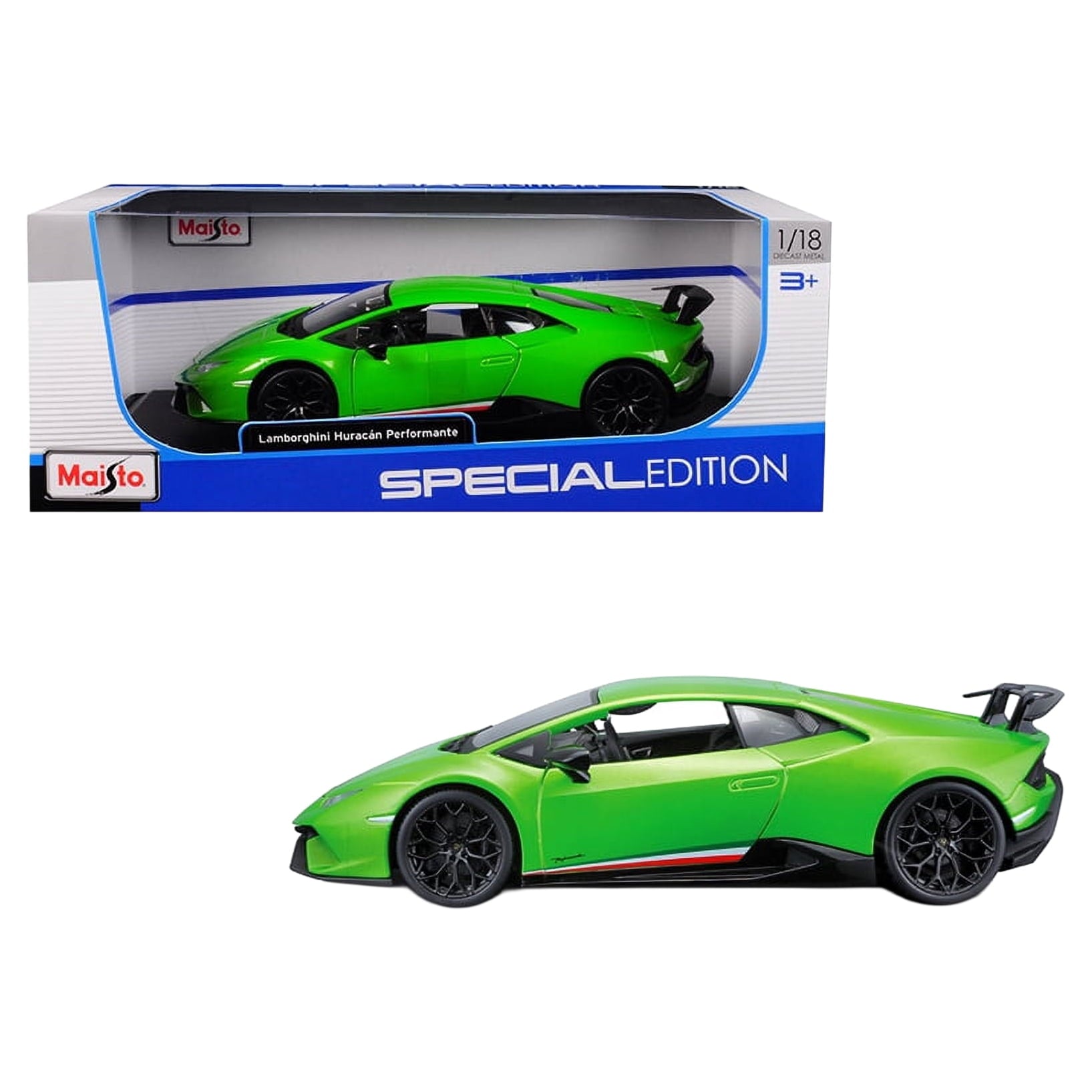 Lamborghini Huracan Performante Metallic Green 1/18 Diecast Model Car by Maisto