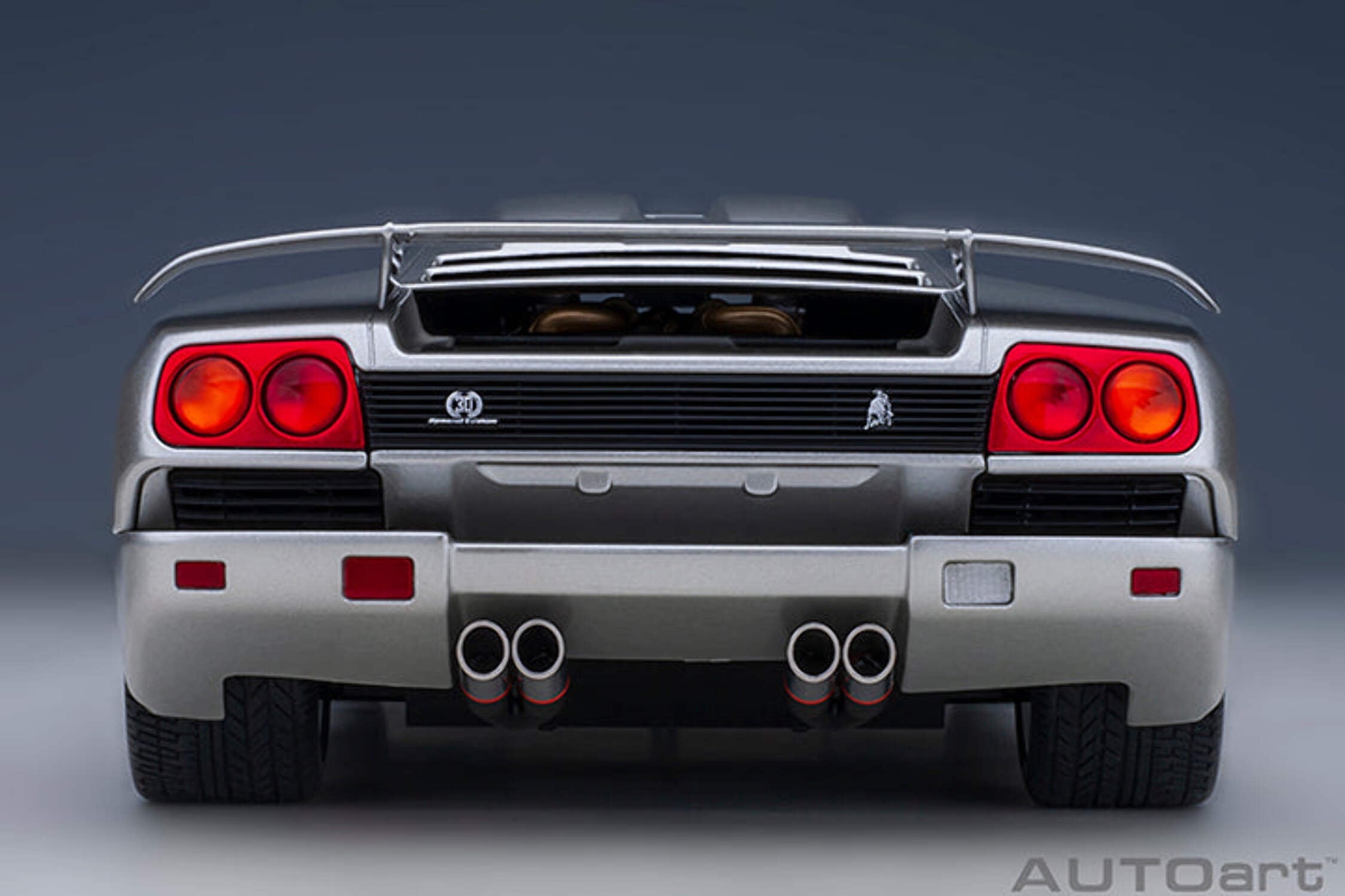 Autoart 79143 1-18 Scale Lamborghini Diablo Se30 Jota Titanio Model Car, Metallic Silver