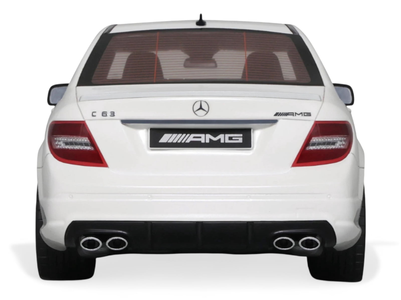 2007 Mercedes-Benz C63 AMG Diamond White 1/18 Model Car by GT Spirit