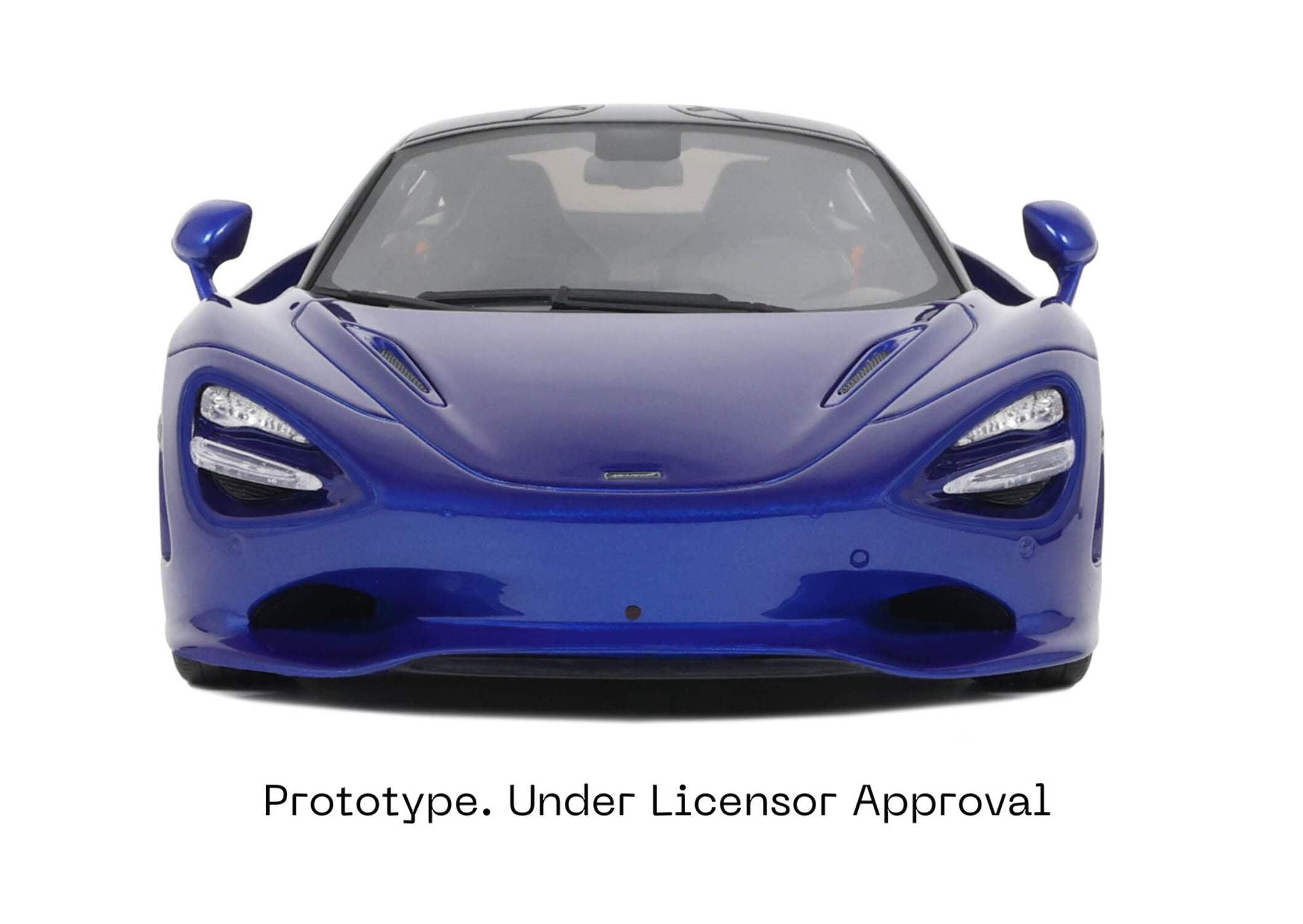 2023 McLaren 750S Coupe Blue Metallic with Black Top 1/18 Model Car by GT Spirit
