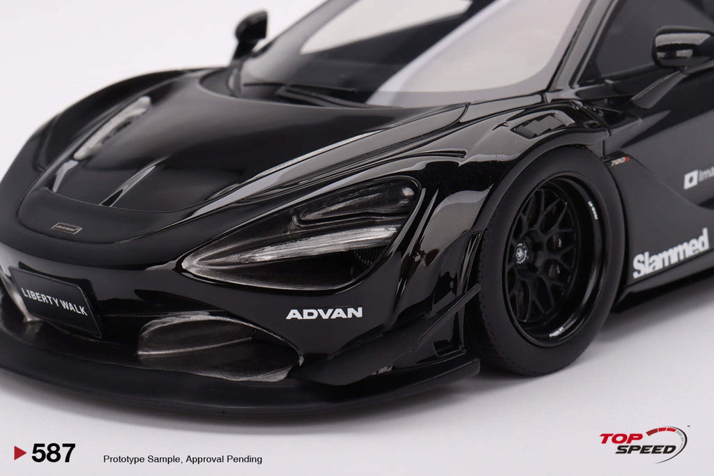 McLaren 720S "LB-Works" Black "Tokyo Auto Salon 2024" 1/18 Model Car by Top Speed