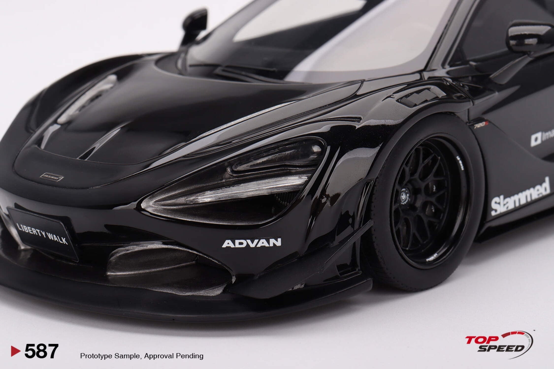 McLaren 720S "LB-Works" Black "Tokyo Auto Salon 2024" 1/18 Model Car by Top Speed
