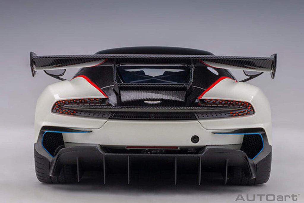 Aston Martin Vulcan Stratus White with Red and Blue Stripes 1/18 Model Car by Autoart