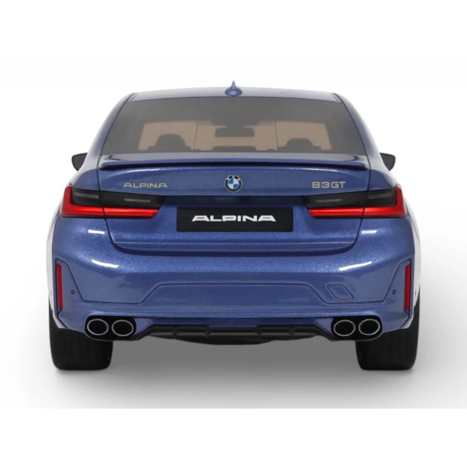 2024 BMW Alpina B3 GT Saloon Blue Metallic 1/18 Model Car by GT Spirit