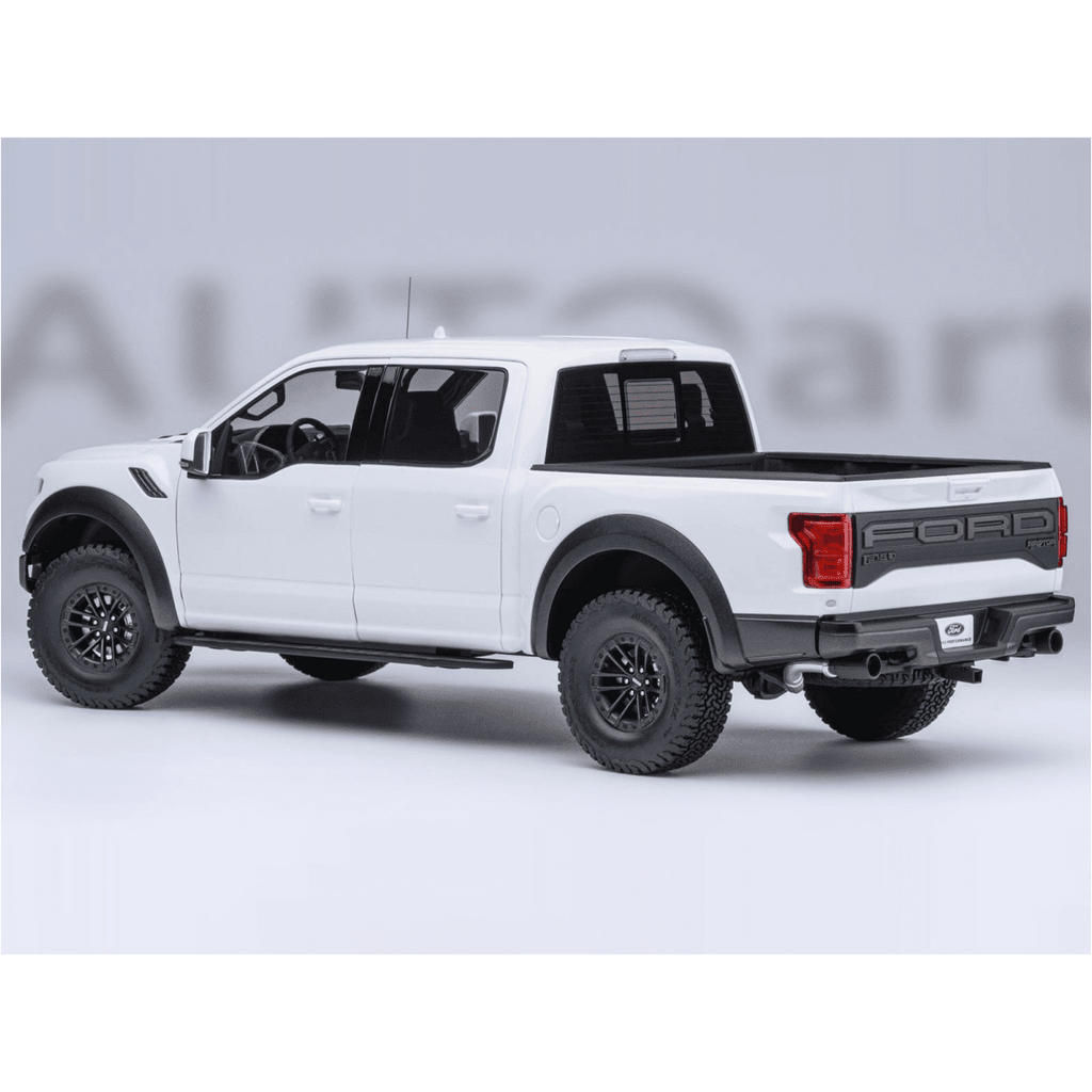 2019 Ford F-150 Raptor Pickup Truck Oxford White 1/18 Model Car by Autoart